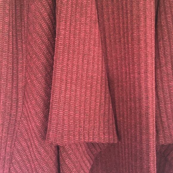 Elegantees Burgundy Ribbed Open Cardigan Devoted Collaboration Small - Picture 5 of 10
